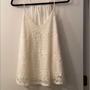 Haute fox cream sleeveless top, new